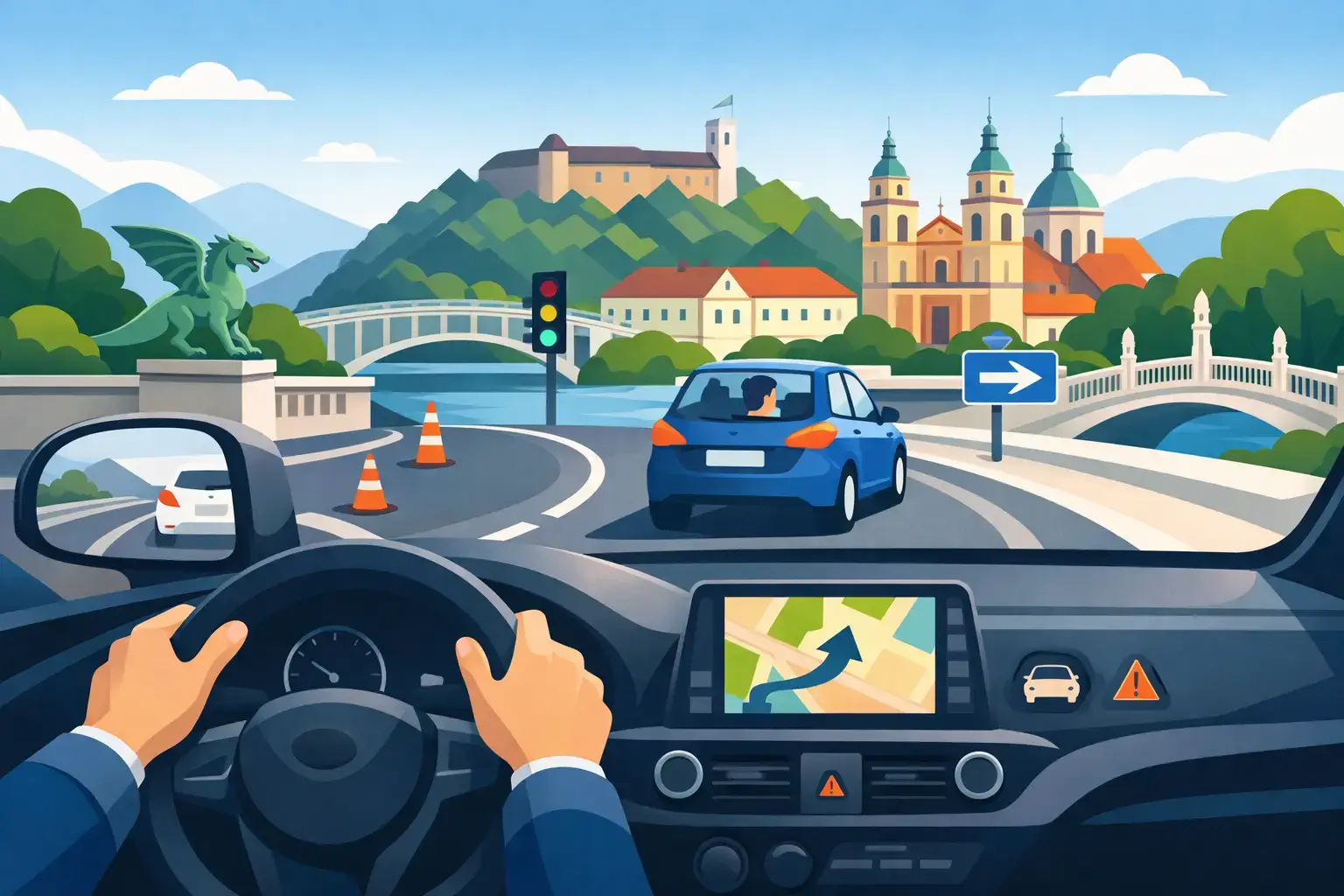 Vožnja po izpitnih trasah v Ljubljani brez stresa